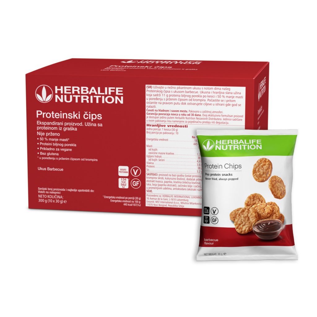 Herbalife Proteinski čips okus barbecue, 10 vrećica x 30 g