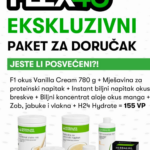 Herbalife Flex45 doručak paket – shake, proteini, aloja, čaj, vlakna i H24 Hydrate za energiju i zdrav početak dana.